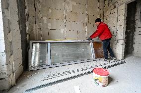 Residential building destroyed by Russian shelling undergoes restoration in Zaporizhzhia