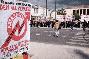 Protest Against The Non-state Universities In Athens