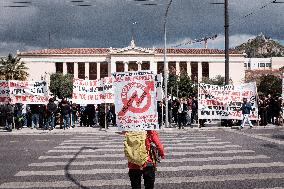 Protest Against The Non-state Universities In Athens