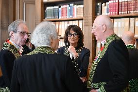 Reception of Sylviane Agacinski at The Academie Francaise - Paris