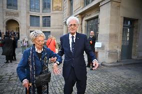 Reception of Sylviane Agacinski at The Academie Francaise - Paris