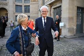 Reception of Sylviane Agacinski at The Academie Francaise - Paris