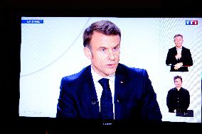 President Emmanuel Macron TV Appearance - Paris