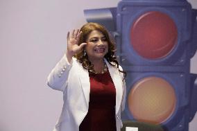 Clara Brugada, Candidate For The Head Of Government Of Mexico City, Proposes A Traffic Light Program In The Capital