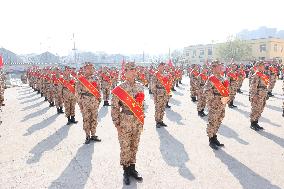 A Send-off Ceremony For New Recruits in Lianyungang