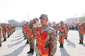 A Send-off Ceremony For New Recruits in Lianyungang