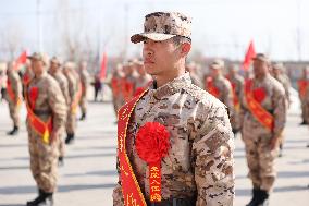 A Send-off Ceremony For New Recruits in Lianyungang