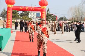 A Send-off Ceremony For New Recruits in Lianyungang
