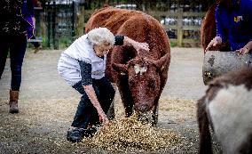 Princess Beatrix Working On A City Farm - Utrecht