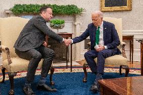 DC: U.S. President Joe Biden meets with Ireland's Taoiseach Leo Varadkar