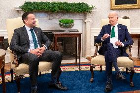 DC: U.S. President Joe Biden meets with Ireland's Taoiseach Leo Varadkar