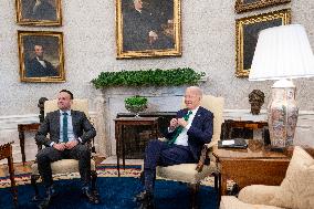 DC: U.S. President Joe Biden meets with Ireland's Taoiseach Leo Varadkar