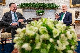 DC: U.S. President Joe Biden meets with Ireland's Taoiseach Leo Varadkar