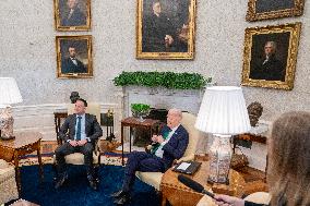 DC: U.S. President Joe Biden meets with Ireland's Taoiseach Leo Varadkar