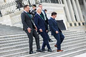 Biden With Taoiseach Leo Varadkar At U.S. Capitol