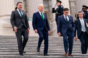 DC: U.S. President Joe Biden attends Friends of Ireland Luncheon with Taoiseach Leo Varadkar at the Capitol