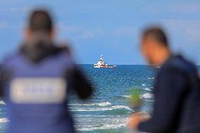 MIDEAST-GAZA-FIRST AID SHIP