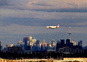Planes Arrive At Toronto Pearson International Airport