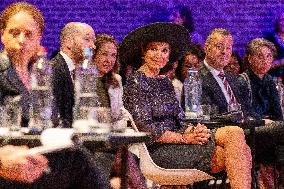 Queen Maxima Attends The Closing Of Money Week - Amsterdam
