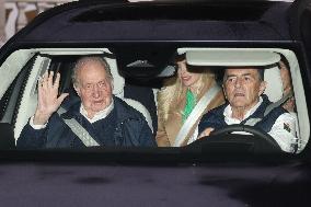 King Juan Carlos Dines With Infant Elena - Spain