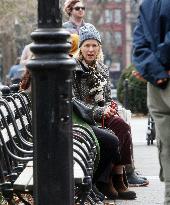 Naomi Watts On The Set Of The Friend - NYC