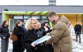 Solemn opening of lyceum in Borodianka rebuilt by Lithuania