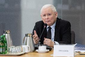 Jarosław Kaczynski In Front Of The Parliamentary Committee Investigating The Alleged Use Of Pegasus