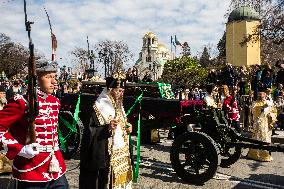 Procession With The Mortal Remains Of The Bulgarian Patriarch And Metropolitan Bishop Of Sofia Neophyte.
