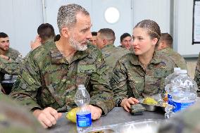 King Felipe And Princess Leonor Attend Military Exercise - Spain