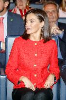 Queen Letizia At Mutua Madrilena Foundation - Madrid