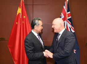NEW ZEALAND-WELLINGTON-PM-CHINA-WANG YI-MEETING
