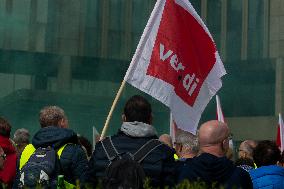 Barmer Health Insurance Workers Go On Strike In Wuppertal