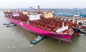 Super-large Container Ship Delivery in Suzhou