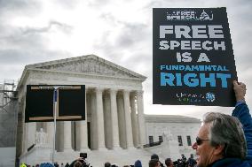 Free Speech Rally Outside Of Supreme Court