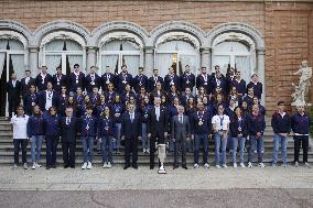 King Felipe Receives European Aquatic Championships' Medalists - Barcelona