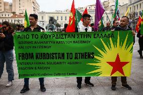 Kurds Protest In Athens, Greece