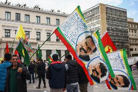 Kurds Protest In Athens, Greece