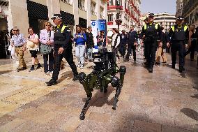 Local Police Presents A Quadruped Robot In Malaga