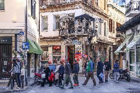 Daily Life In Athens, Greece