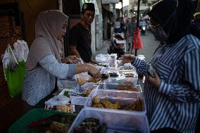 Traditional Market During Ramadan In Indonesia