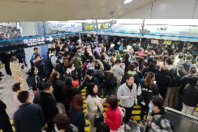 Morning Rush Hour in Shanghai