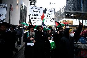 Palestinain Supporters Demonstrate Against Al-Shifa Hospital In Gaza