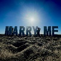 A Marry Me Sign - California