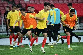 (SP)SINGAPORE-FOOTBALL-FIFA WORLD CUP QUALIFIER-CHINA-TRAINING