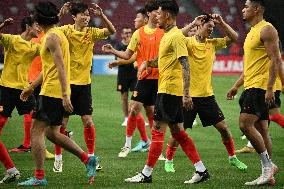 (SP)SINGAPORE-FOOTBALL-FIFA WORLD CUP QUALIFIER-CHINA-TRAINING