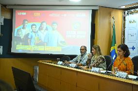 Brazil's Minister Of Health, Nísia Trindade, Holds The First Press Conference To Present The Actions Taken To Combat The Dengue