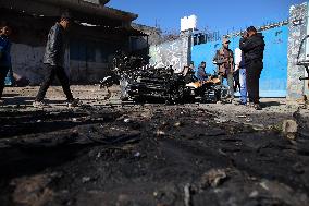 MIDEAST-GAZA-NUSEIRAT REFUGEE CAMP-ISRAEL-AIRSTRIKE