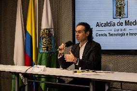 Colombia's Peace Jurisdiction 'JEP' Press Conference with Mayor of Medellin
