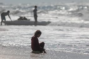 MIDEAST-GAZA-BEACH