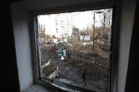 Sviatoshynskyi district of Kyiv affected by Russian shelling